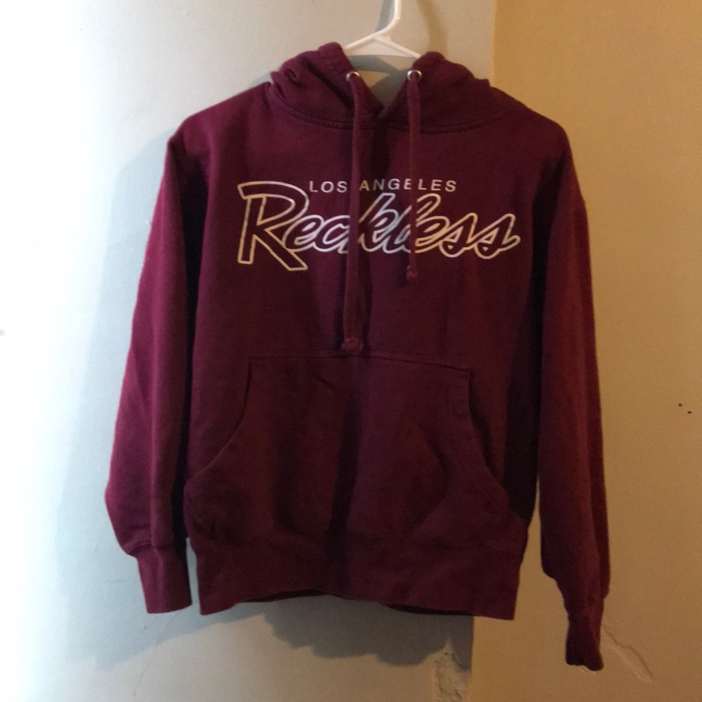Young & Reckless Maroon Red Hoodie